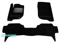 Двухслойные коврики Sotra Premium Black для Mitsubishi Pajero Sport (mkII) 2008-2016