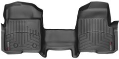 Коврики WeatherTech Black для Ford F-150 (mkXII)(all cabs)(no 4x4 shifter)(with not full console)(with air vents to 2 row)(2 fixing posts)(1 pc)(1 row) 2010-2014 - Фото 1