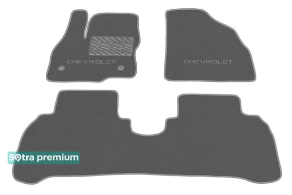 Двухслойные коврики Sotra Premium Grey для Chevrolet Bolt EV (mkI) 2016→ - Фото 1