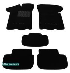 Двошарові килимки Sotra Premium Black для Лада Самара (2108 / 2109 / 21099) 1990-2012