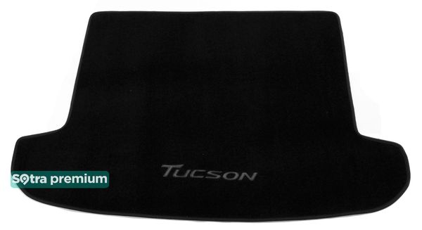 Двухслойные коврики Sotra Premium Black для Hyundai Tucson (mkIII)(багажник) 2015-2020 - Фото 1