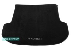 Двошарові килимки Sotra Premium Black для Hyundai Santa Fe (mkIV)(багажник) 2018-2020