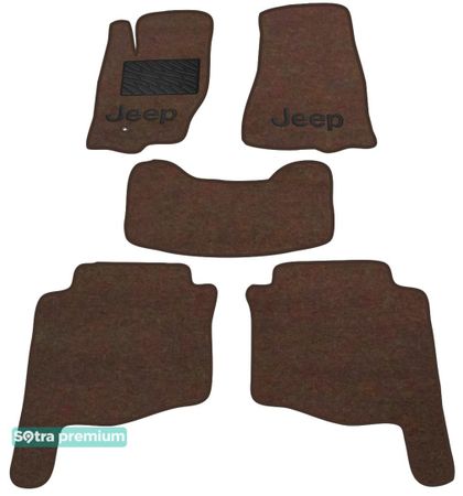 Двошарові килимки Sotra Premium Chocolate для Jeep Grand Cherokee (mkIII)(WK) 2005-2010 - Фото 1