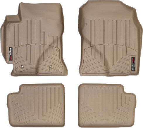 Коврики WeatherTech Beige для Toyota Corolla (mkIX)(E120)(with heating vens under front seats) 2003-2008 (USA) - Фото 1