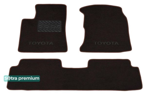 Двошарові килимки Sotra Premium Chocolate для Toyota Corolla Verso (mkIII)(1-2 ряд) 2004-2009 - Фото 1