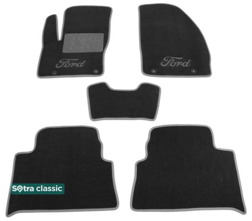 Двухслойные коврики Sotra Classic Grey для Ford C-Max (mkI) 2003-2010 - Фото 1