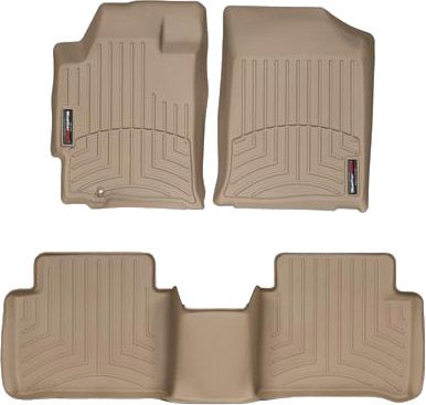 Коврики Weathertech Beige для Nissan Altima (sedan)(mkIV)(1 fixing) 2007-2012 - Фото 1