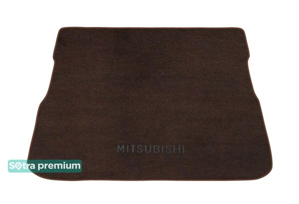 Двошарові килимки Sotra Premium Chocolate для Mitsubishi Grandis (mkI)(складений 3 ряд)(багажник) 2003-2011 - Фото 1