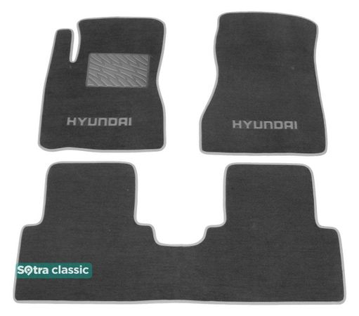 Двухслойные коврики Sotra Classic Grey для Hyundai Tucson (mkI) 2004-2014 - Фото 1
