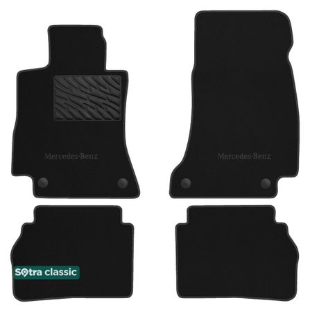 Двошарові килимки Sotra Classic Black для Mercedes-Benz CLS-Class (C257) 2018→ - Фото 1
