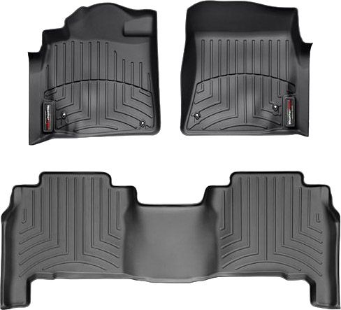 Коврики Weathertech Black для Toyota Land Cruiser (J200); Lexus LX (mkIII)(4 fixing hooks) 2008-2012 - Фото 1